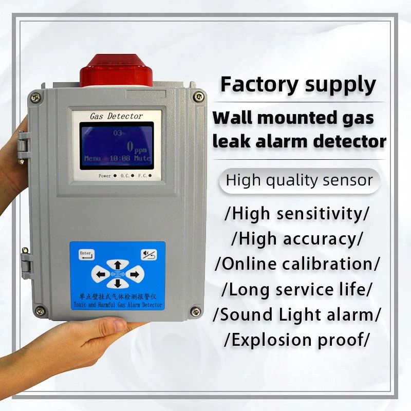 Wall mounted NO2 gas detector
