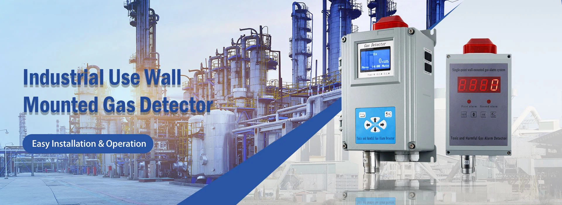 industrial use wall mounted gas detector