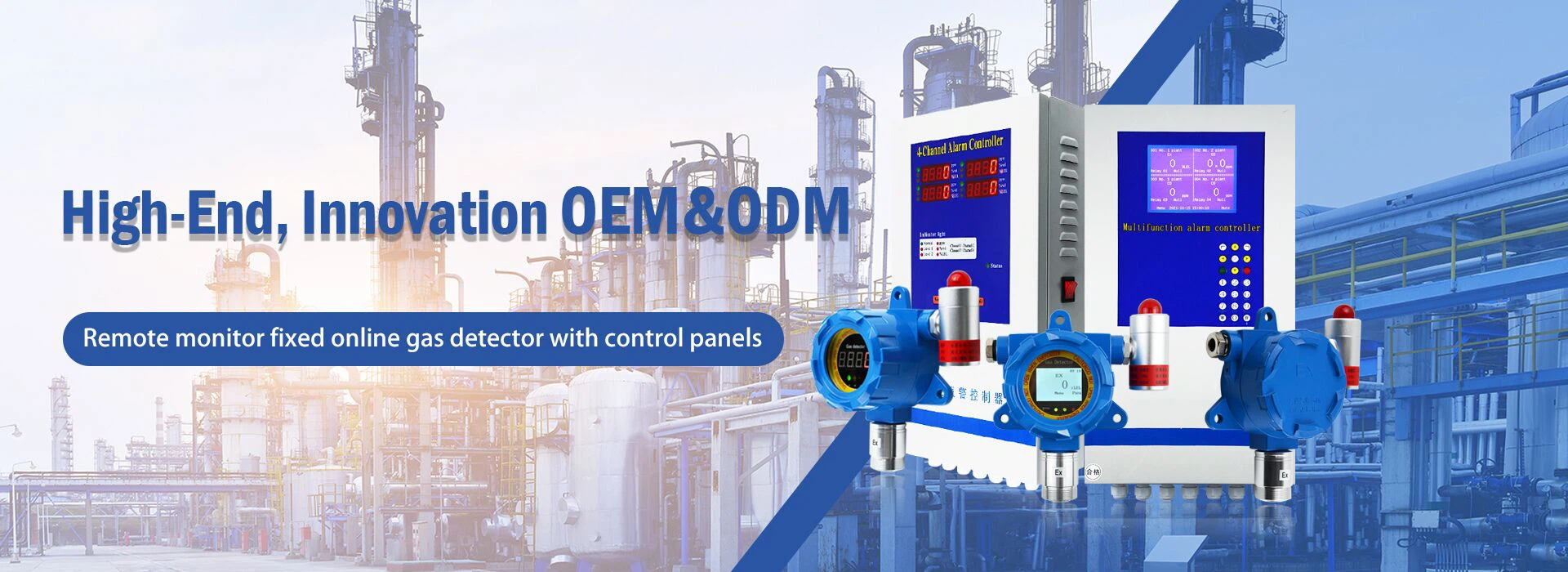 remote monitor fixed online gas detector